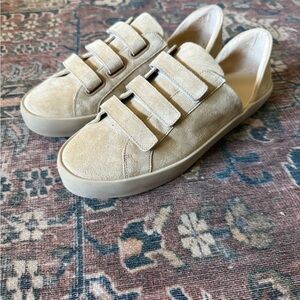 Freda Salvador Libby D’Orsay Sneaker in Stucco Suede - 7.5. Worn Twice!